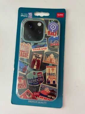 Multicolor Travel iPhone 16 Pro Case - MagSafe Compatible